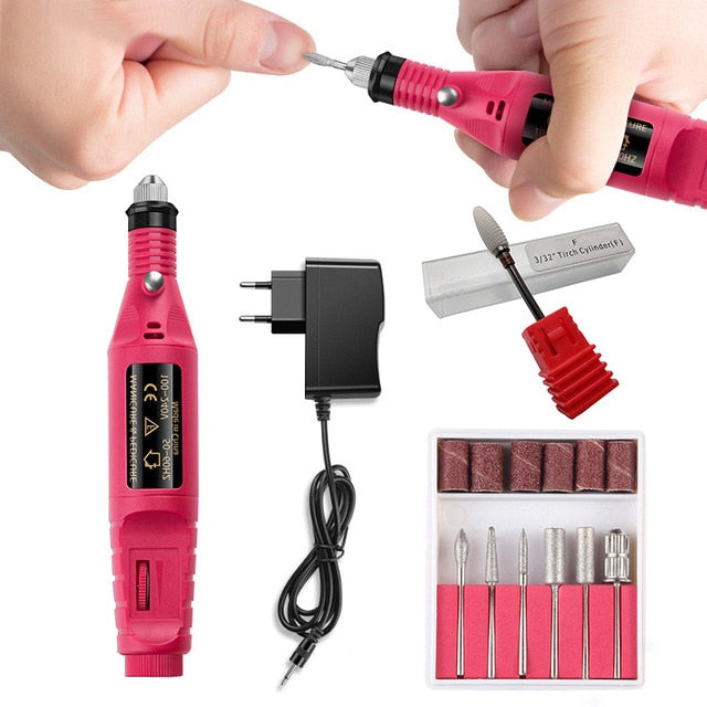 Elektrische Nagelfrees met 6 in 1 Boor Kit Set